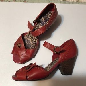 Indigo Red  Open Toe shoes